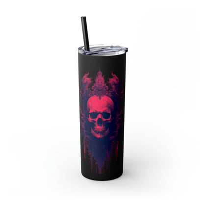 Halloween F Skinny Tumbler with Straw, 20oz