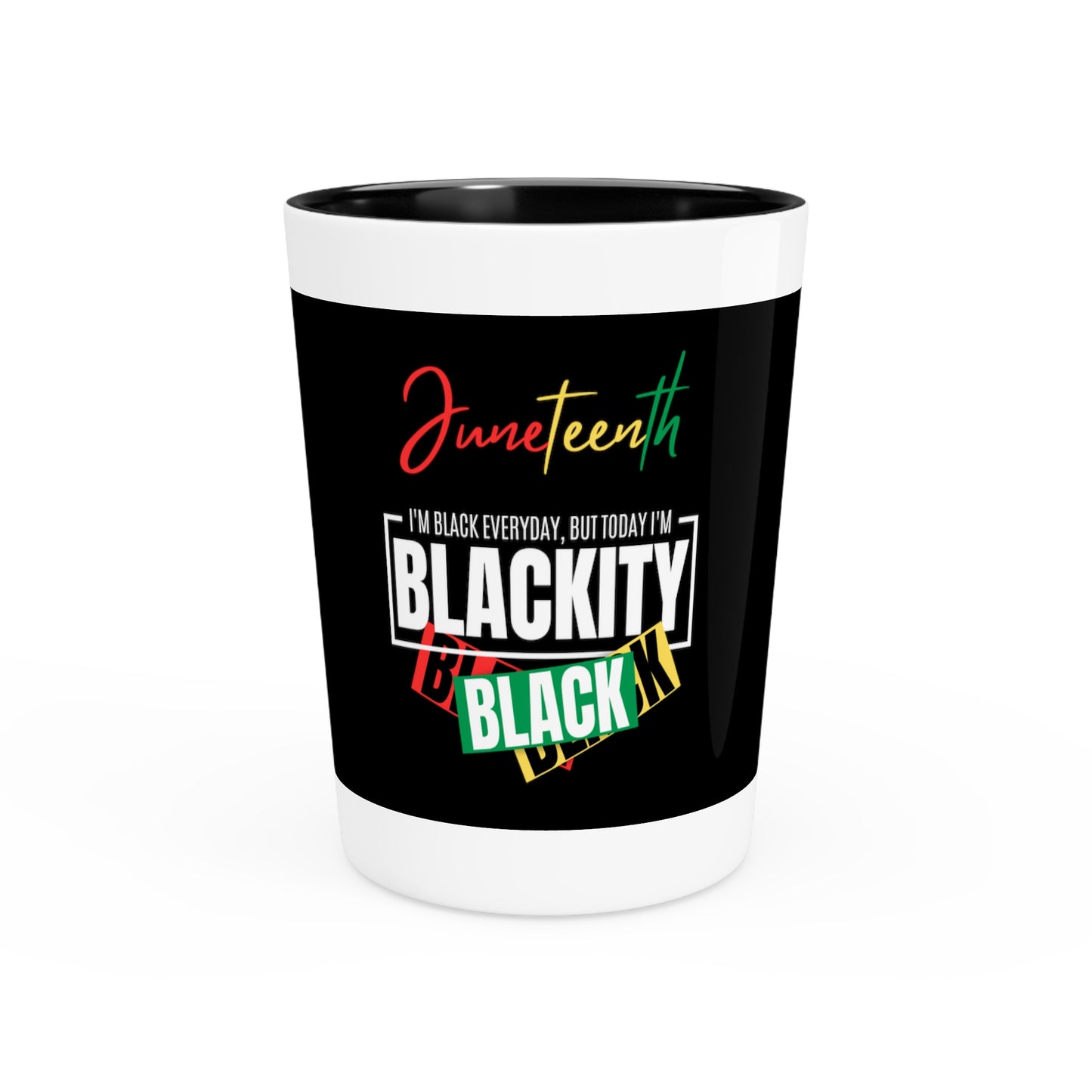 Vaso de chupito de negrura del decimonoveno