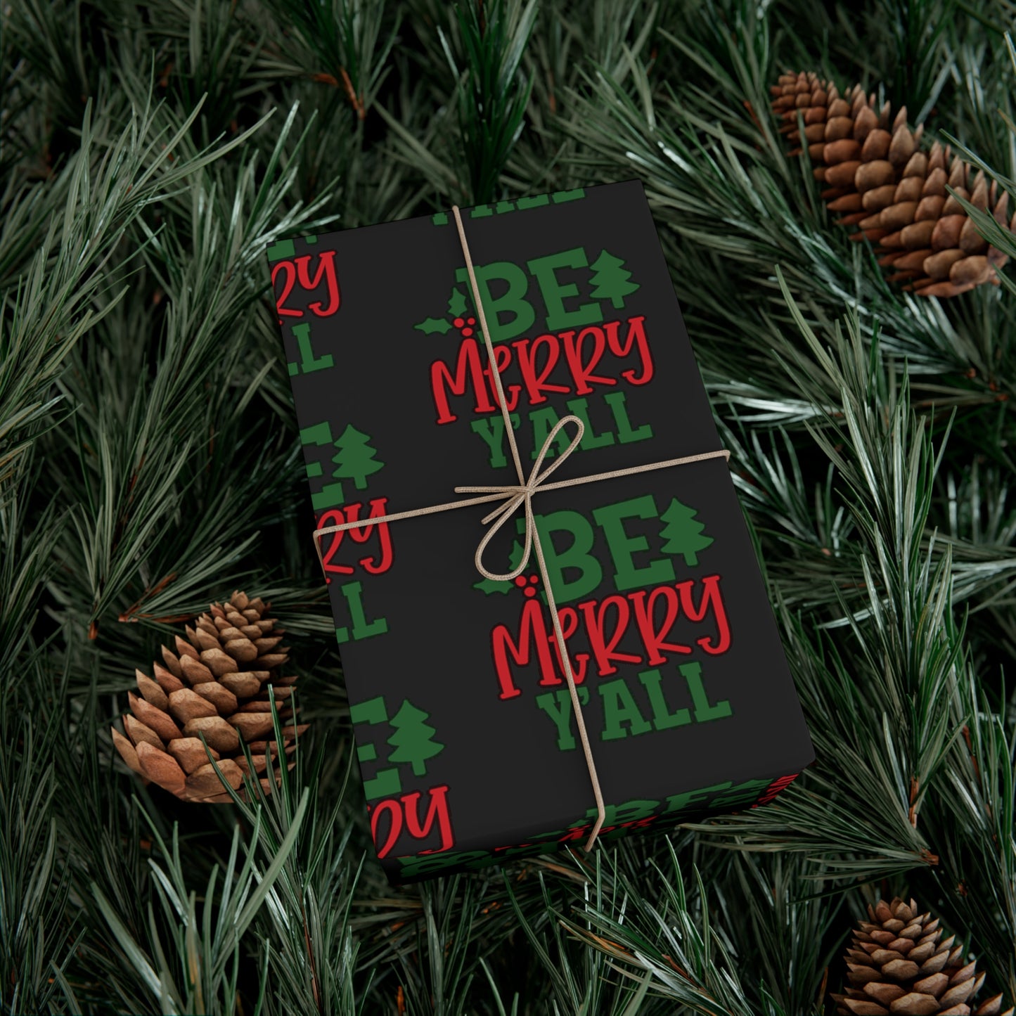 Be Merry Y'All Gift Wrap