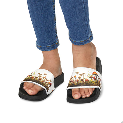 Mushroom Youth PU Slide Sandals