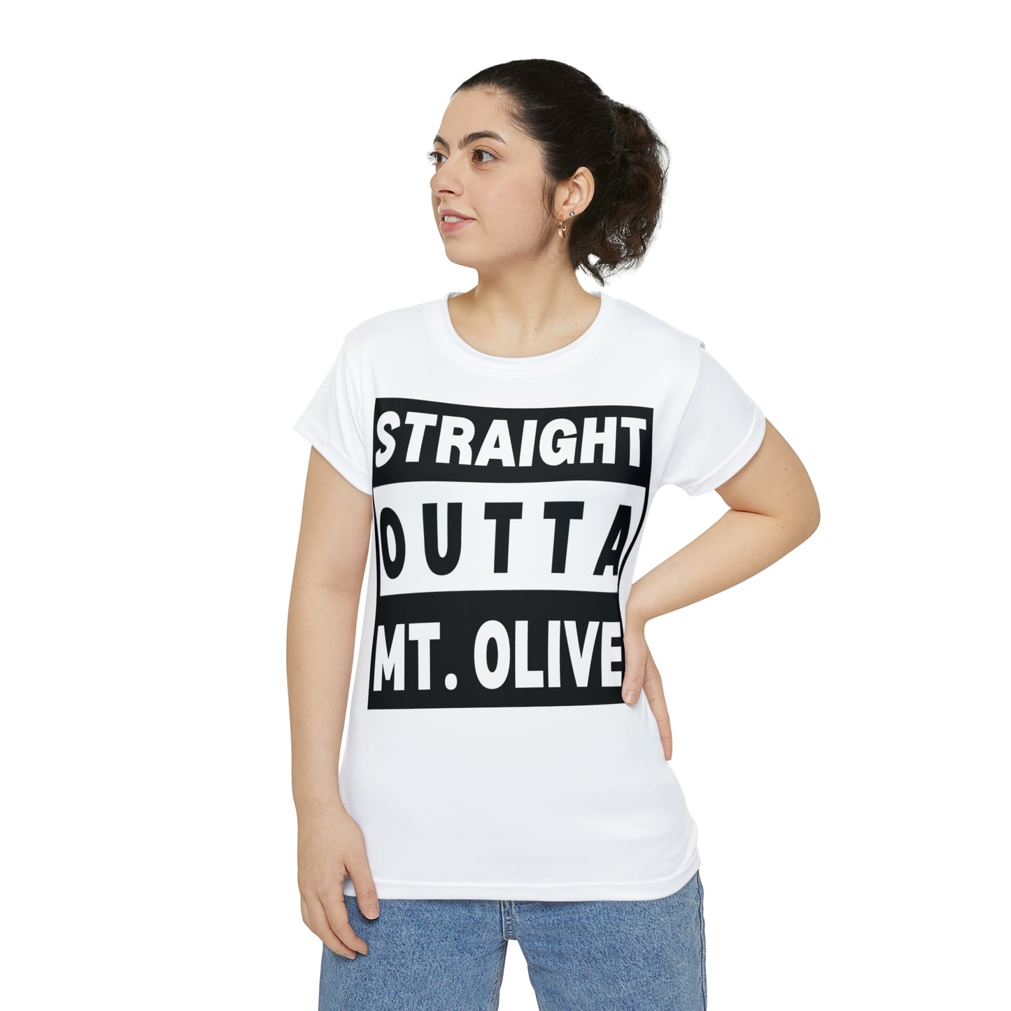 Straight Outta... Camisa de manga corta para mujer Mt Olive C (AOP)