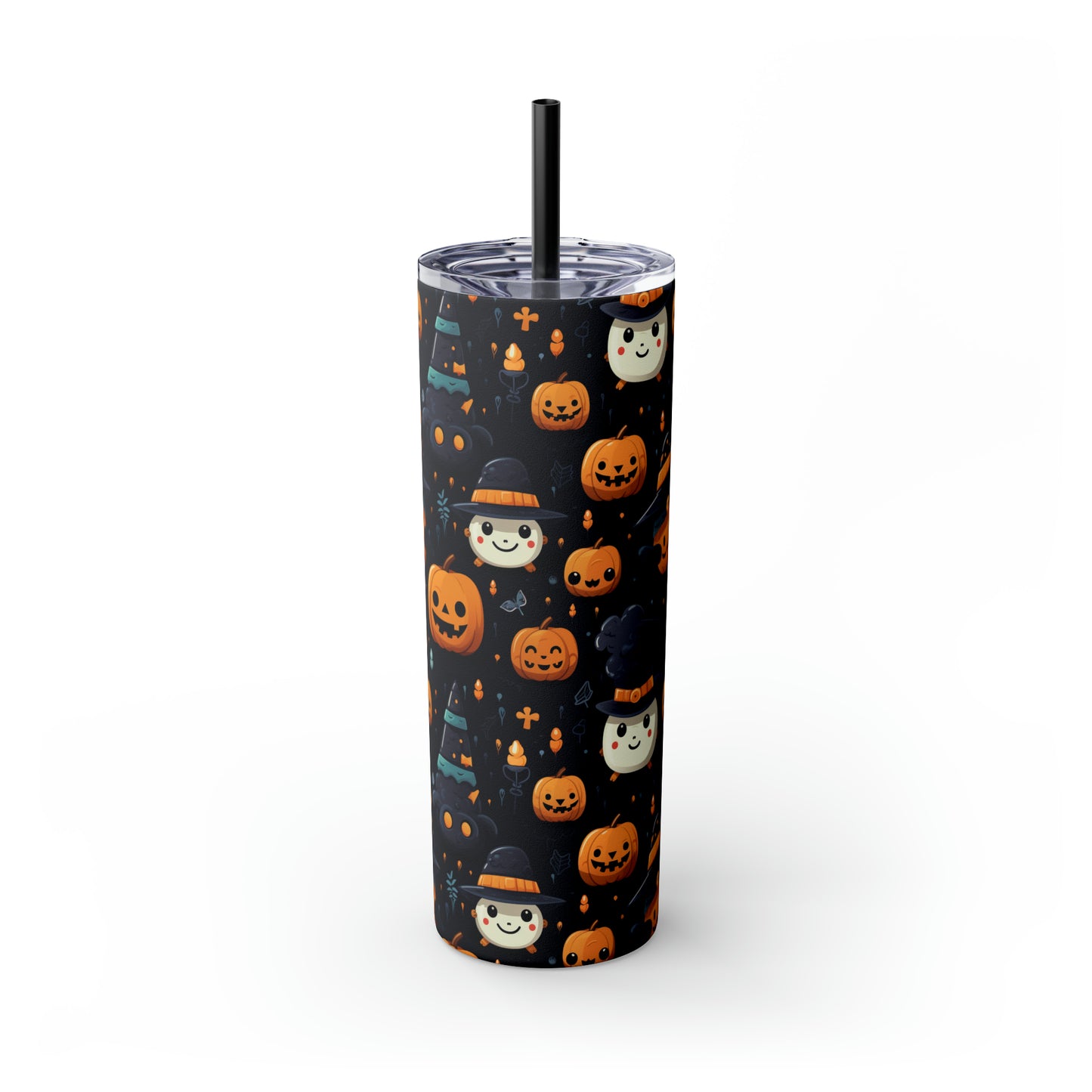 Pumpkins E Skinny Tumbler with Straw, 20oz