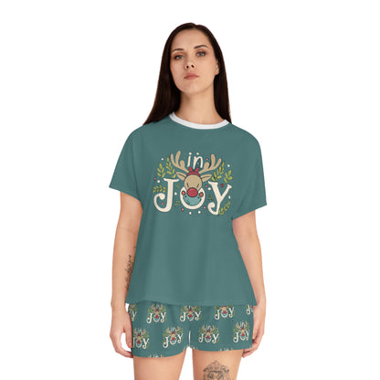 In Joy C Reindeer Women's Short Pajama Set