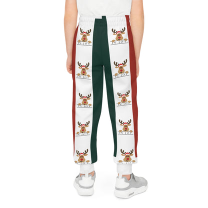 In Joy Chase Reindeer Youth Joggers (AOP)