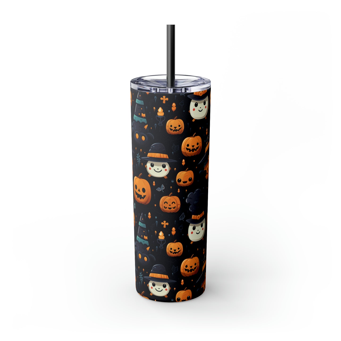 Pumpkins E Skinny Tumbler with Straw, 20oz