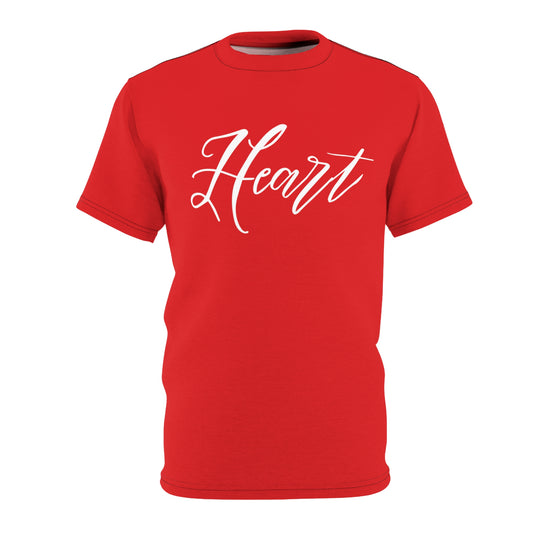 Disfraz de Halloween Corazón rojo Camiseta unisex cortada y cosida (AOP)