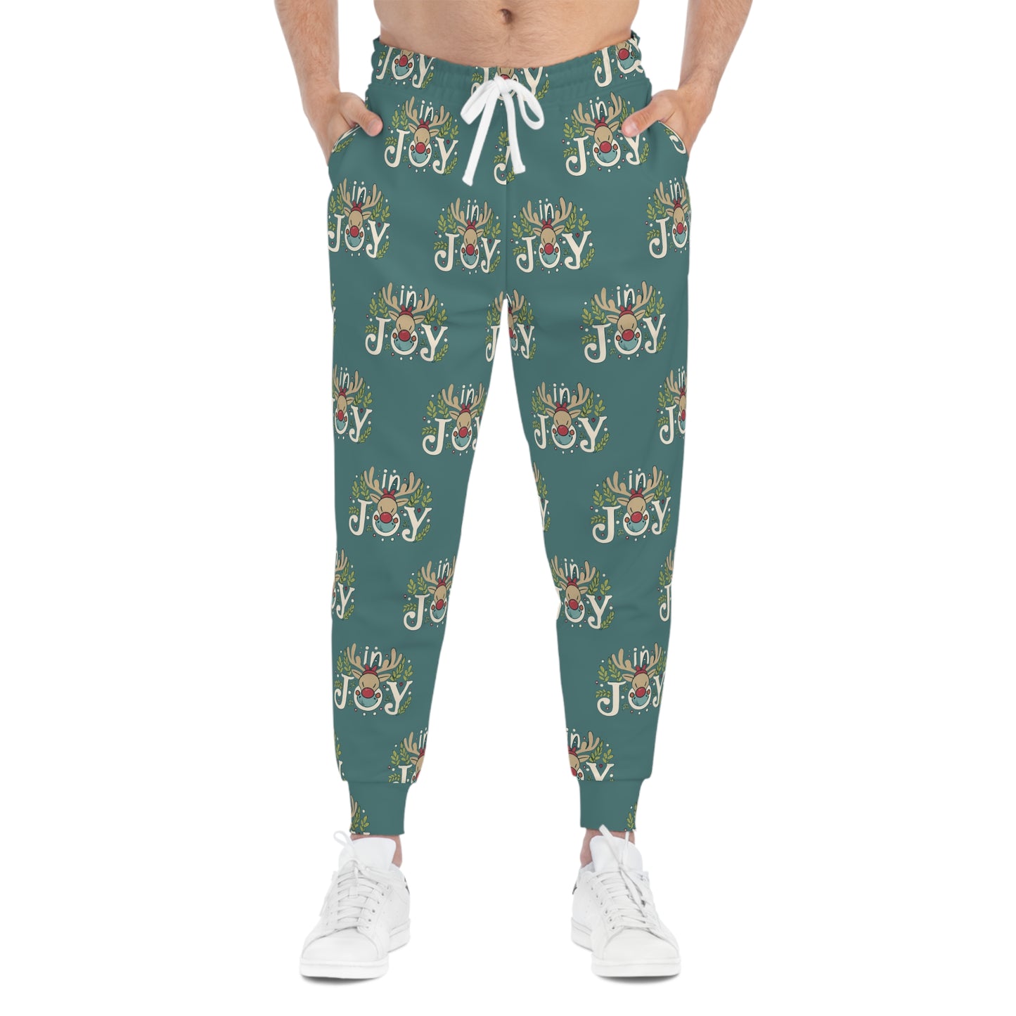 In Joy C Reindeer Athletic Joggers (AOP)