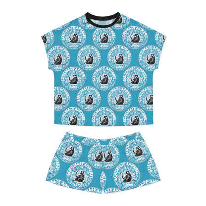 Soulmate Apparel Tanuki Cotton Candy Blue Raspberry PJs