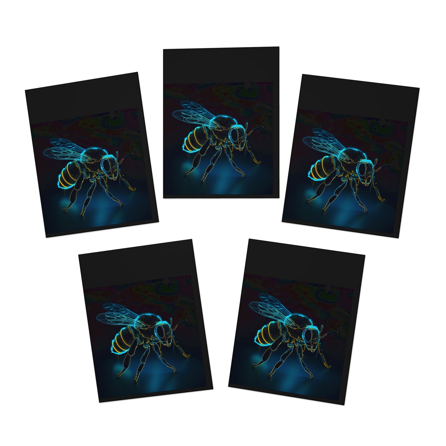 Bee Aggressive Multi-Design Greeting Cards (5-Pack)