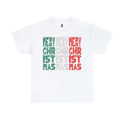 Multiple Merry Christmas Unisex Heavy Cotton Tee