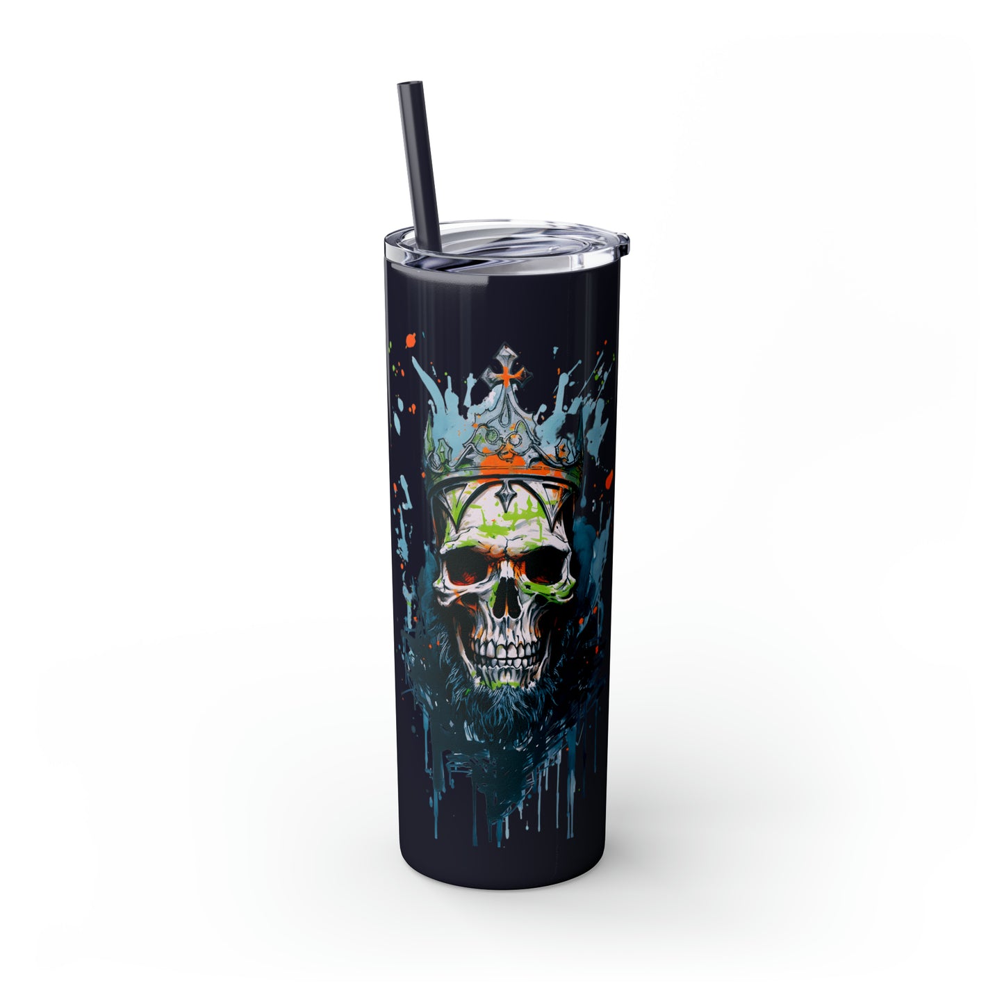 Halloween E Skinny Tumbler with Straw, 20oz