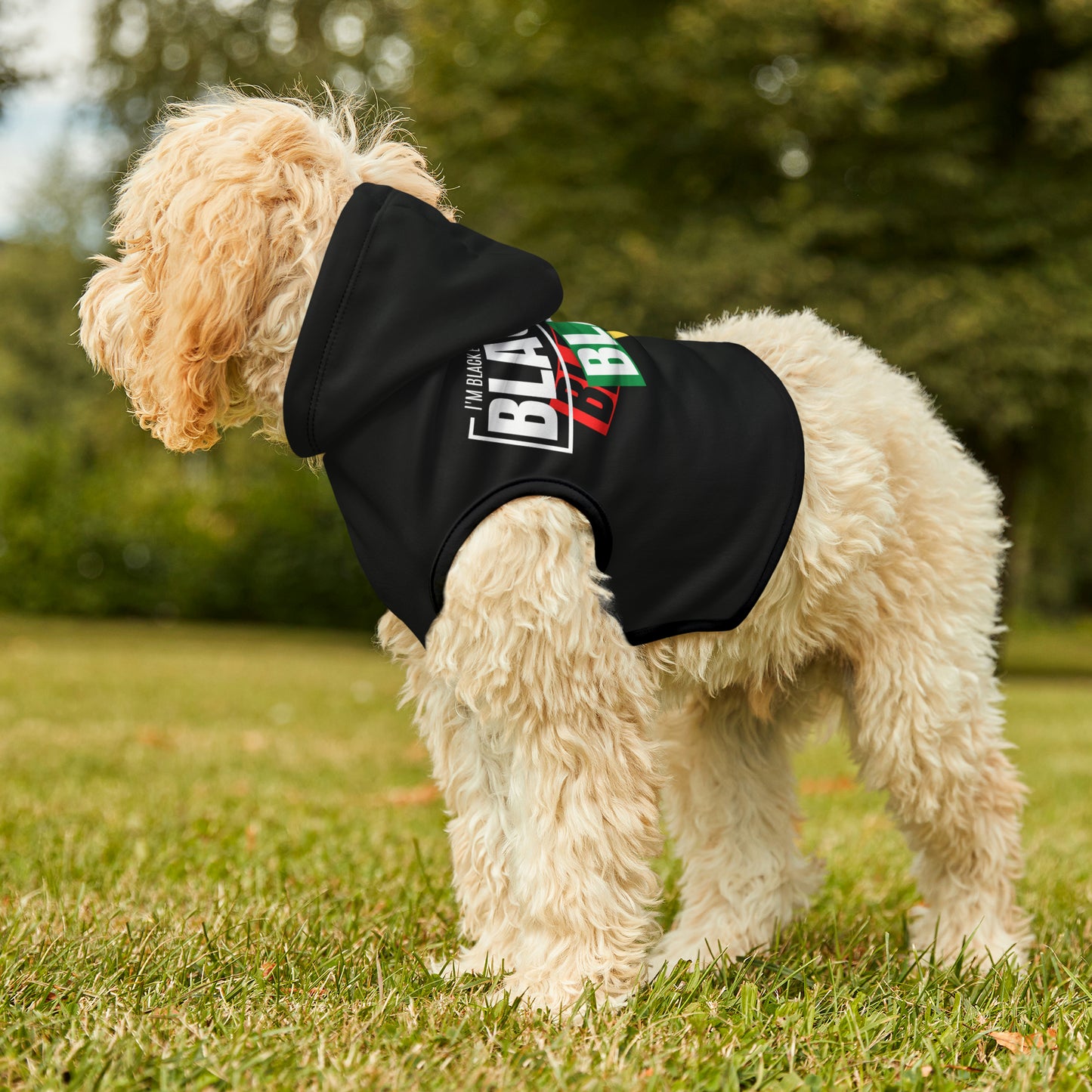 Sudadera con capucha para mascotas Blackity Bark