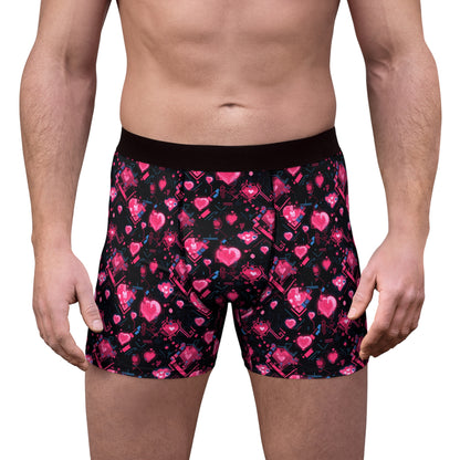 Pink Heart Men's Boxer Briefs (AOP)