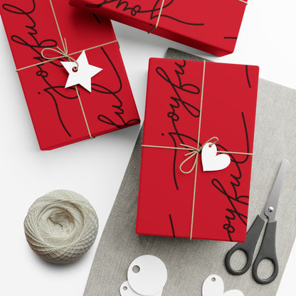 Joyful Red Gift Wrap