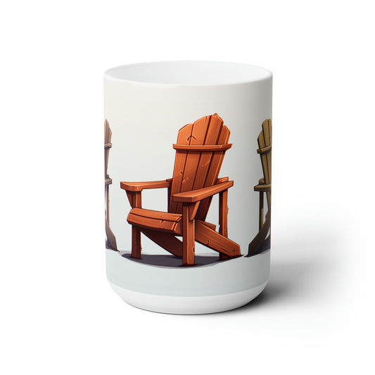 Like A Mug Sillas Adirondack 4 Taza de cerámica 15oz