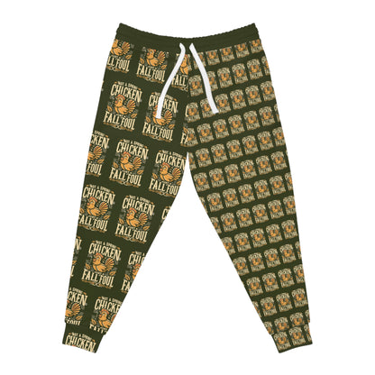 Fall Foul A Fall Green Athletic Joggers (AOP)