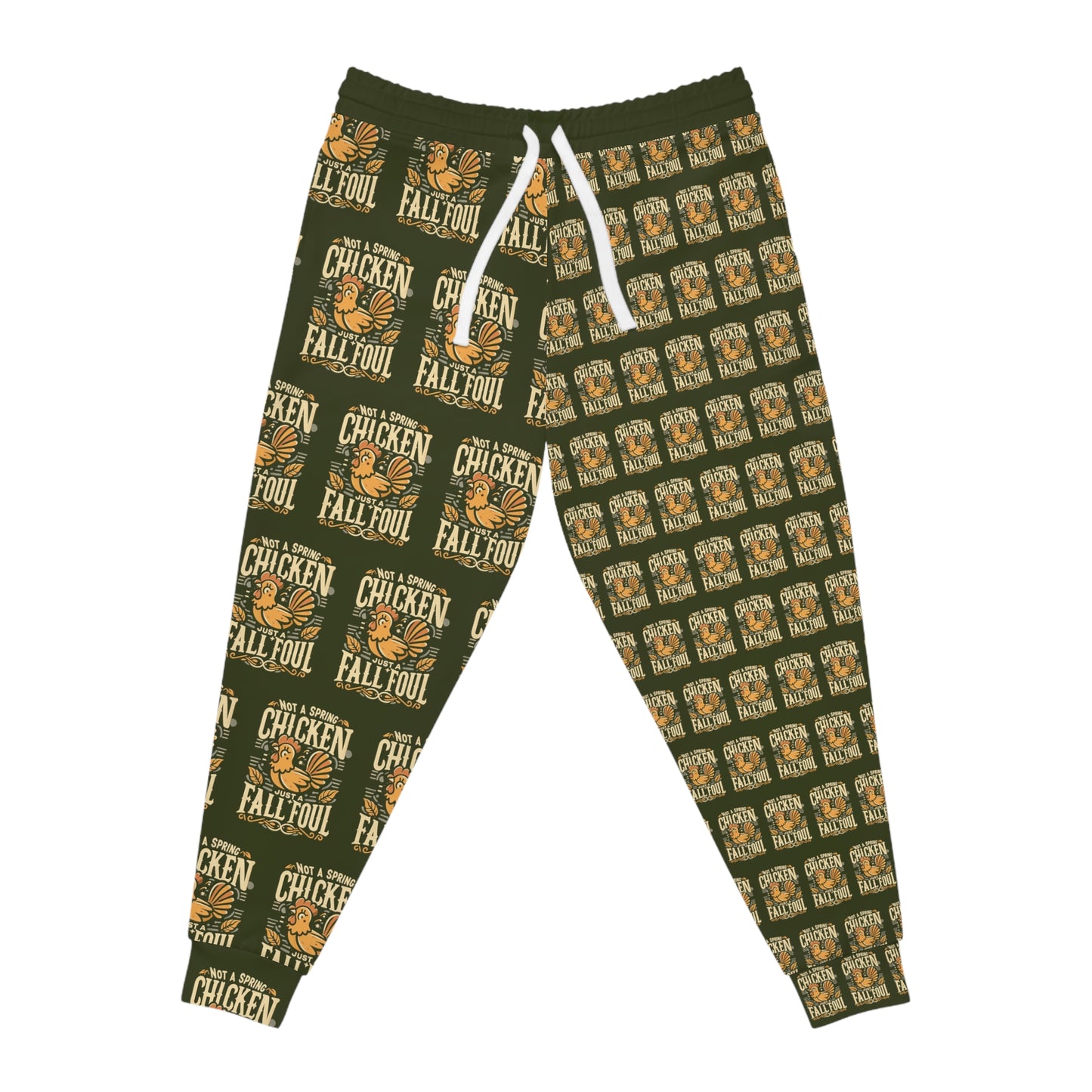 Fall Foul A Fall Green Athletic Joggers (AOP)