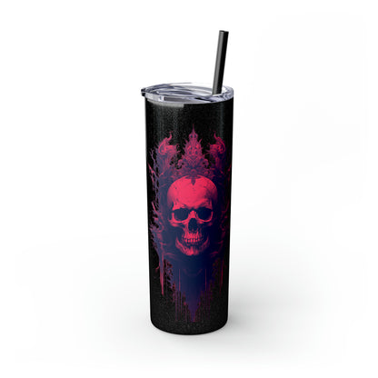 Halloween F Skinny Tumbler with Straw, 20oz