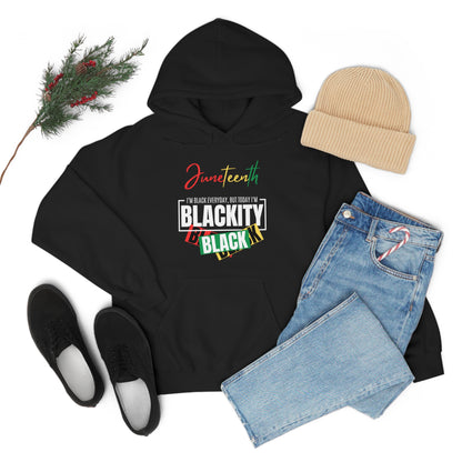 Juneteenth Blackity Sudadera con capucha unisex Heavy Blend™ negra