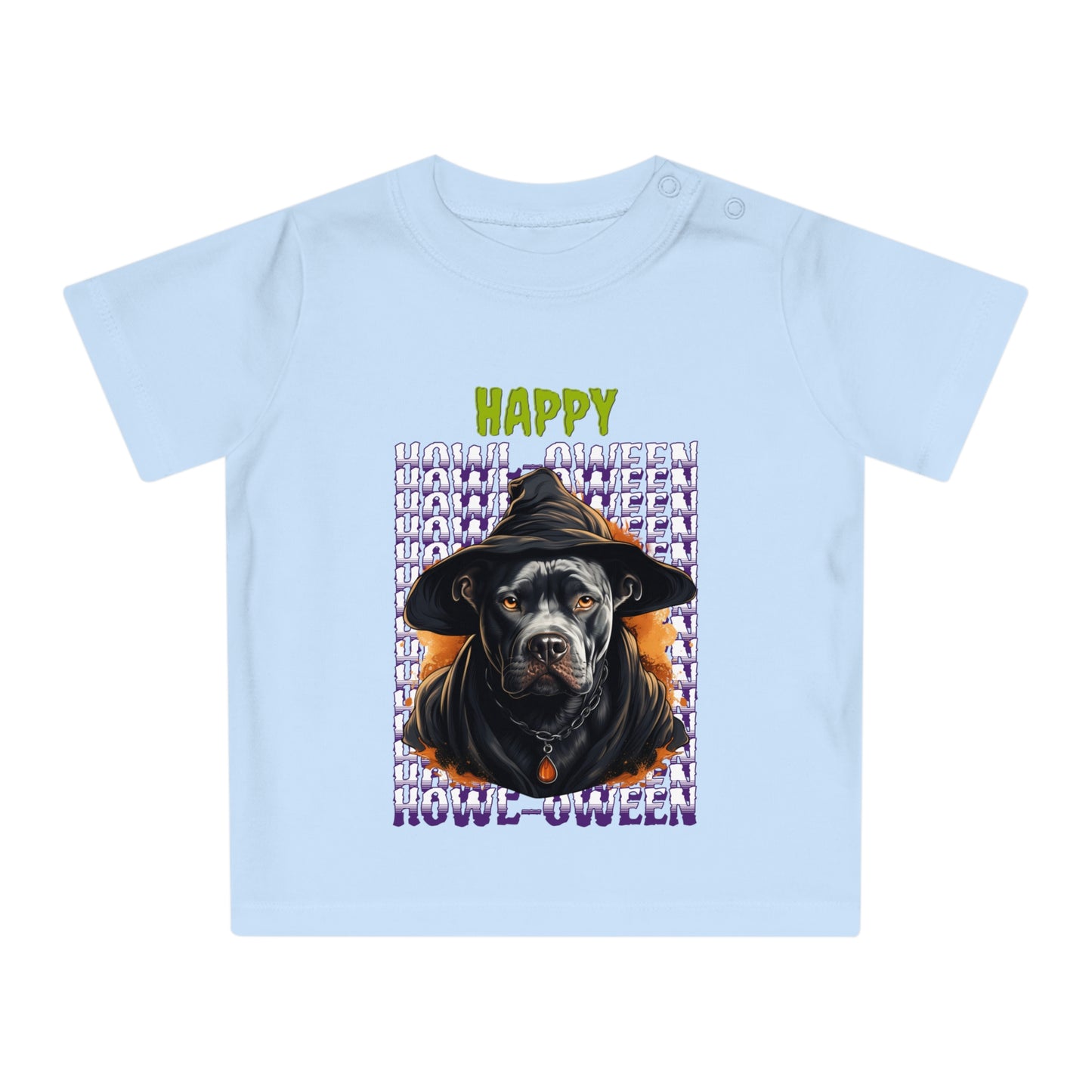 Happy Howl-oween Pitbull Baby Tee