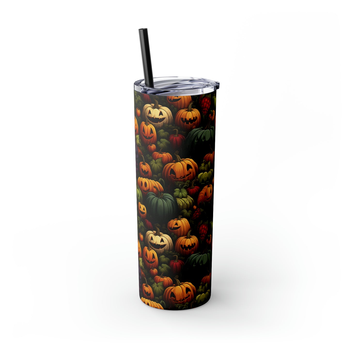 Pumpkins D Skinny Tumbler with Straw, 20oz