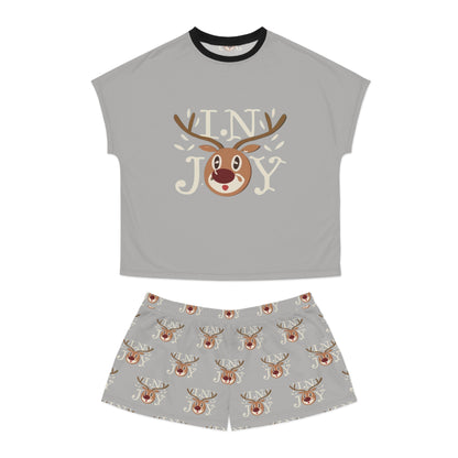 In Joy D Reindeer Women's Short Pajama Set