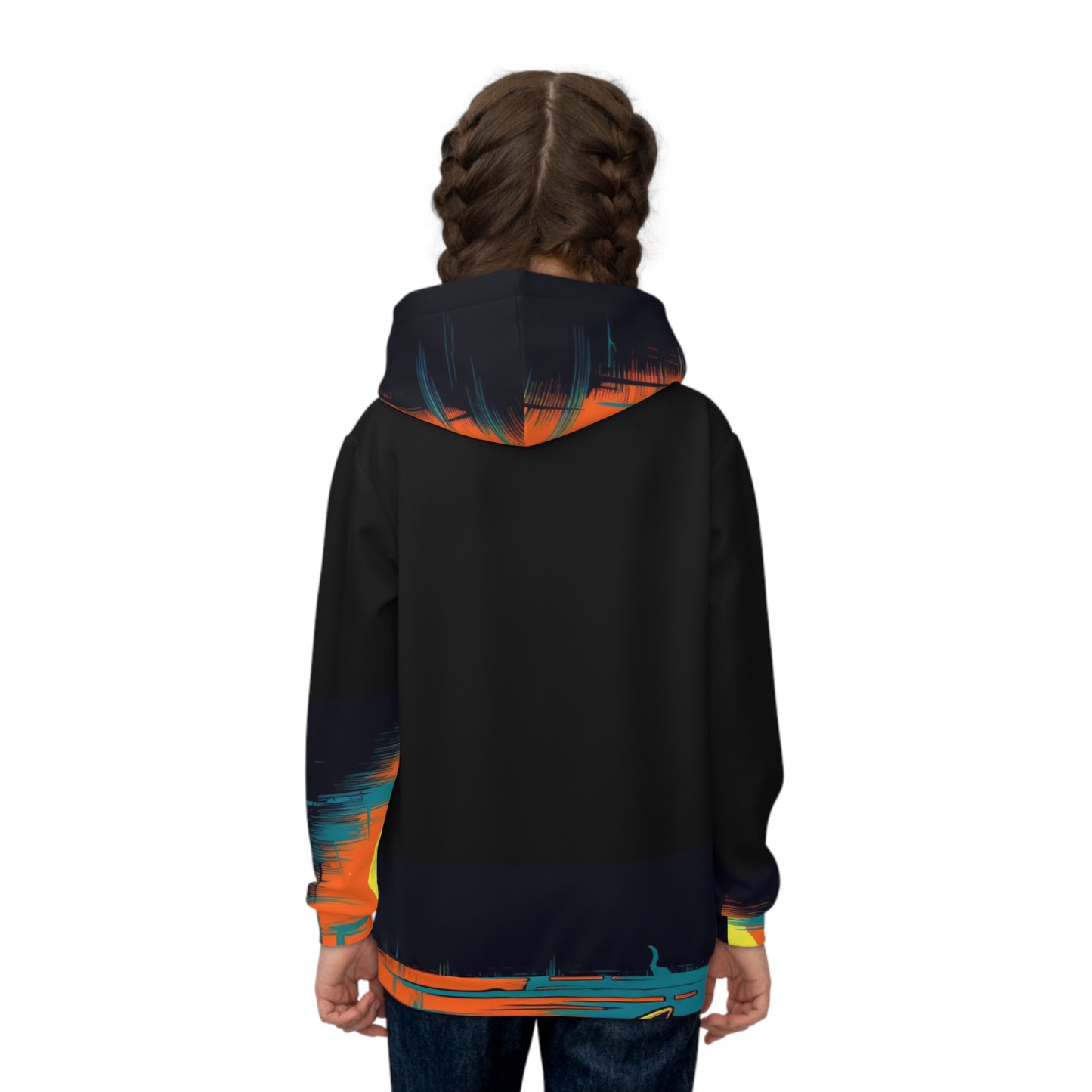 Sudadera con capucha para niños Fall Pumpkin Bird C (AOP)