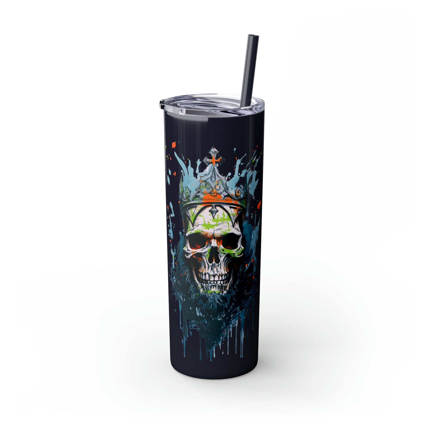 Halloween E Skinny Tumbler with Straw, 20oz