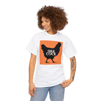 Camiseta de algodón pesado unisex naranja HR-A 3