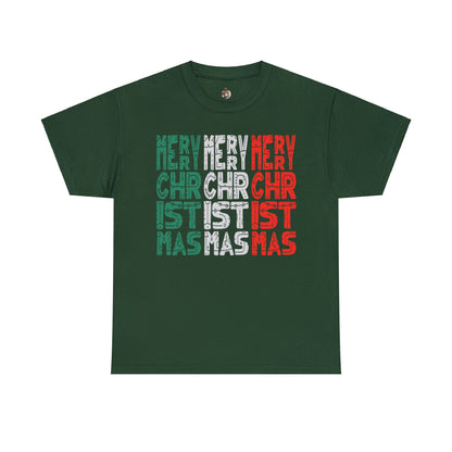 Multiple Merry Christmas Unisex Heavy Cotton Tee