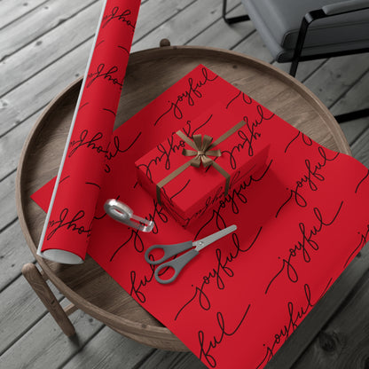 Joyful Red Gift Wrap