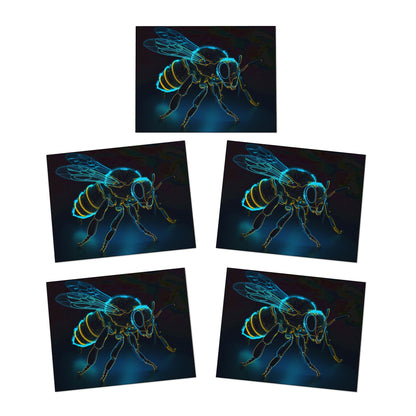 Bee Aggressive Multi-Design Greeting Cards (5-Pack)