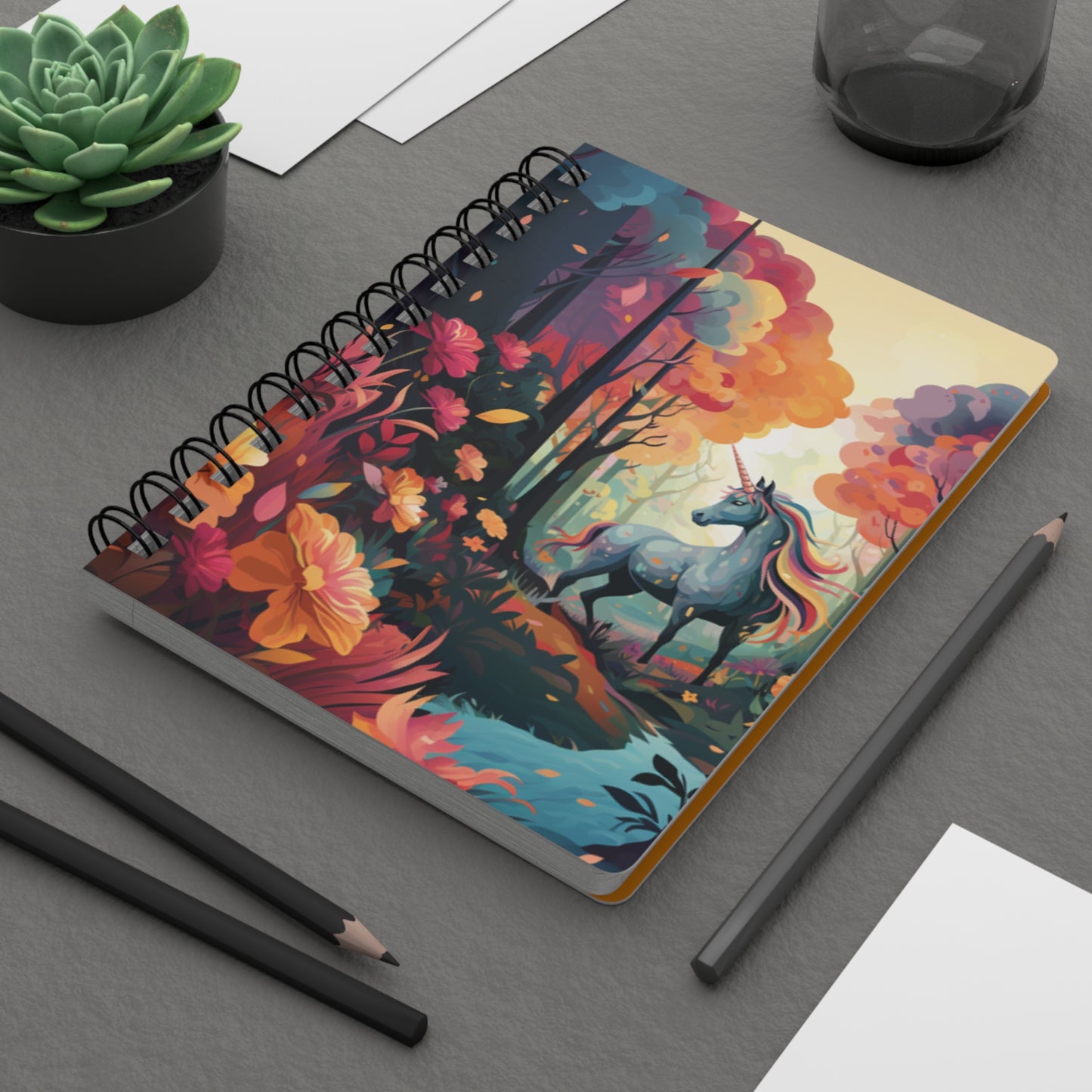 Unicorn B Spiral Bound Journal