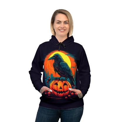 Sudadera con capucha deportiva Fall Pumpkin Bird C (AOP)