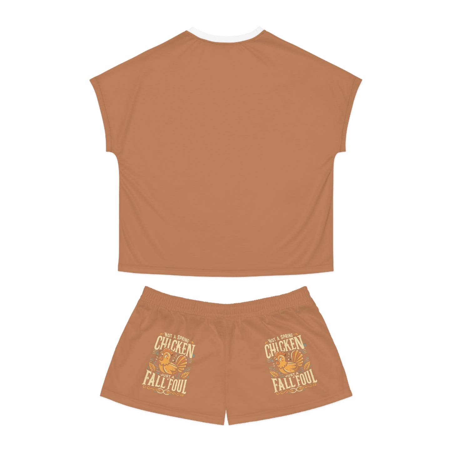 Fall Foul A Dusty Brown Women's Short Pajama Set