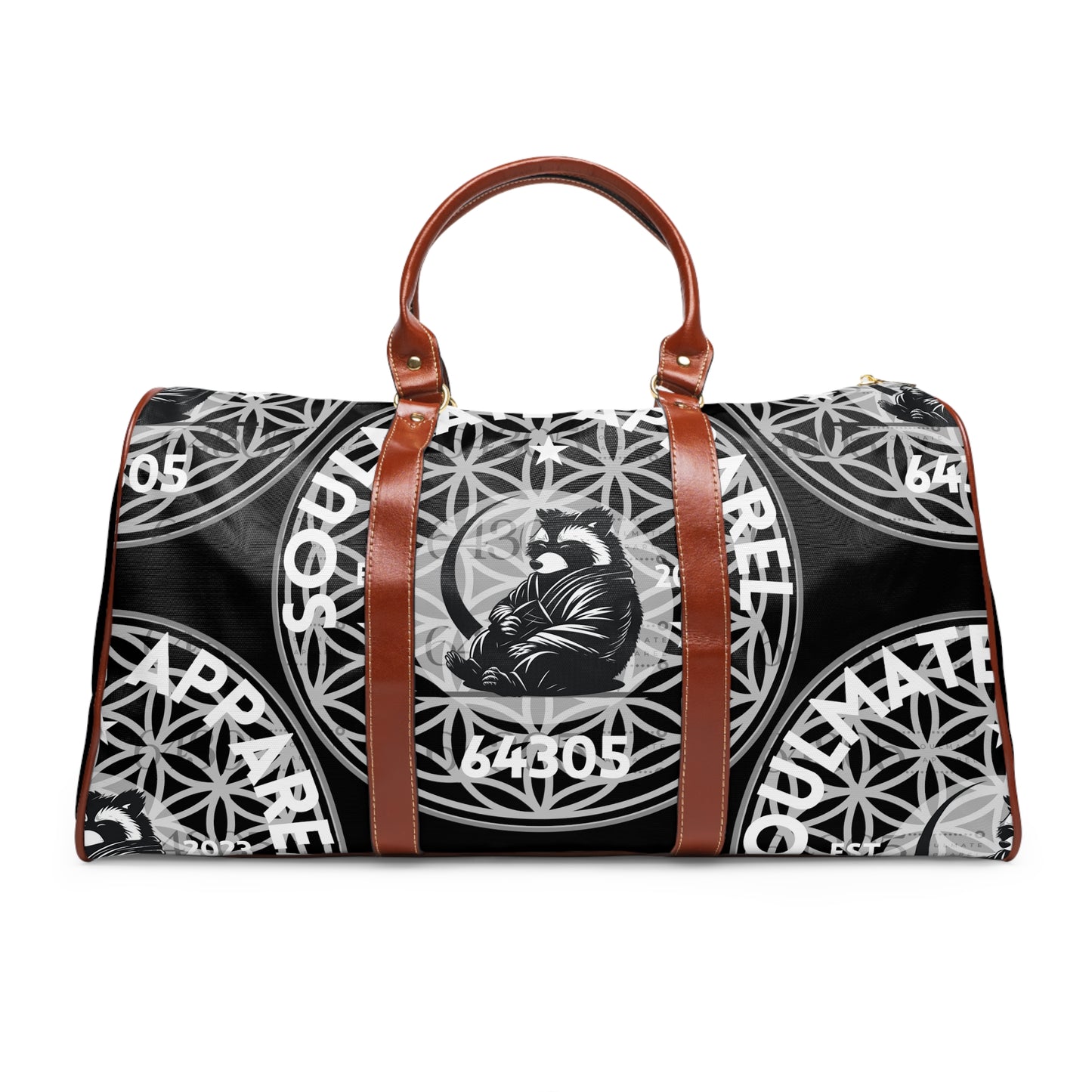 Soulmate Apparel Tanuki Black Waterproof Travel Bag