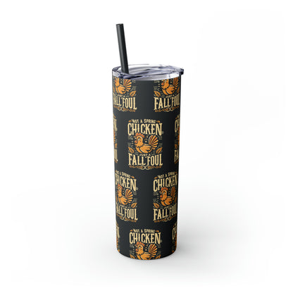 Vaso flaco Fall Foul con pajita, 20 oz