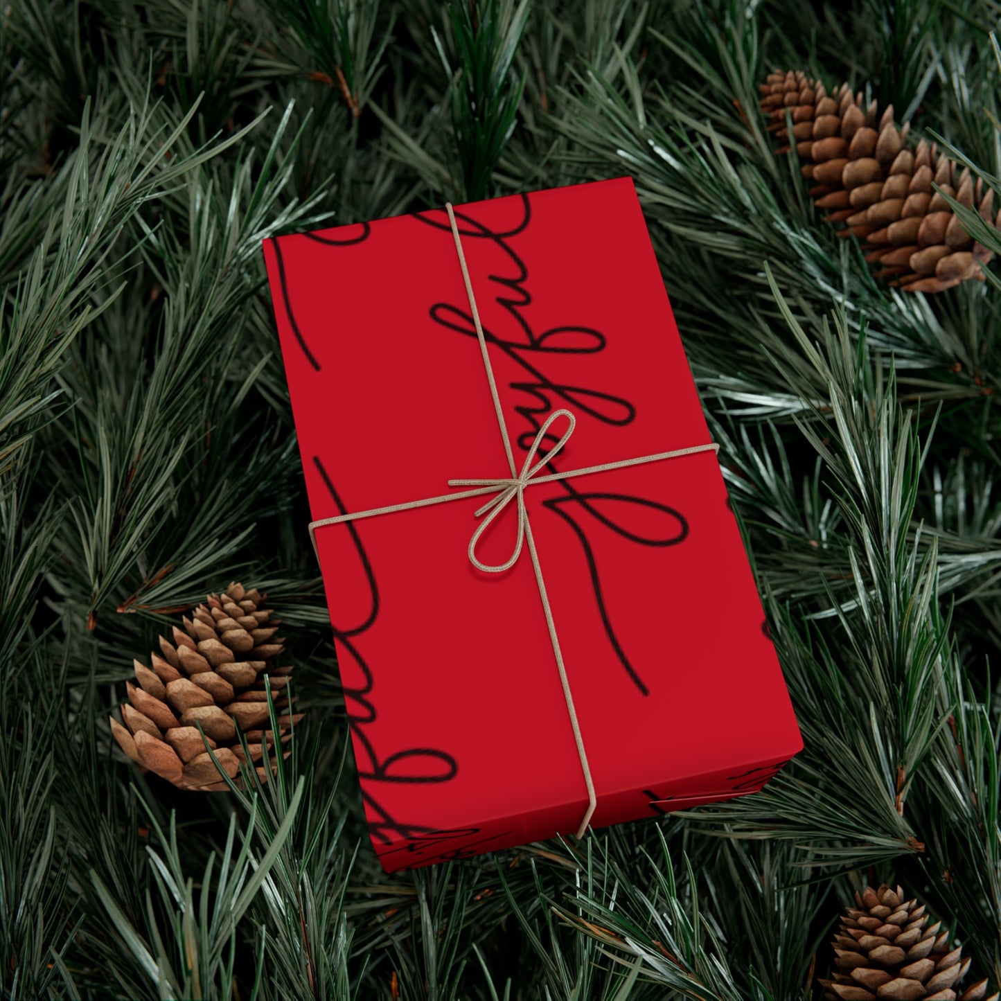 Joyful Red Gift Wrap