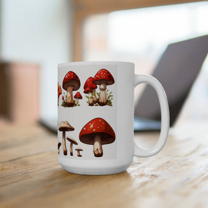 Like A Mug Mushrooms 5 Ceramic Mug 15oz