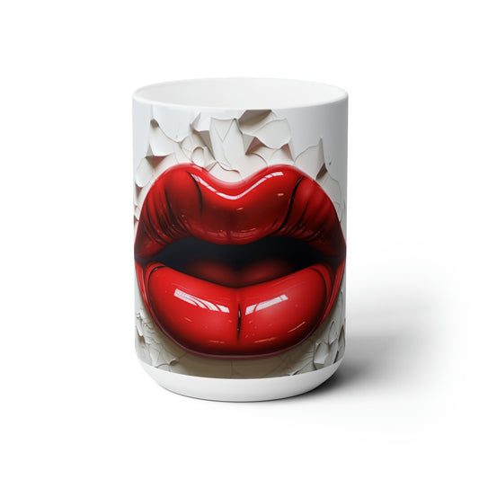 Like A Mug Lips 3 Ceramic Mug 15oz