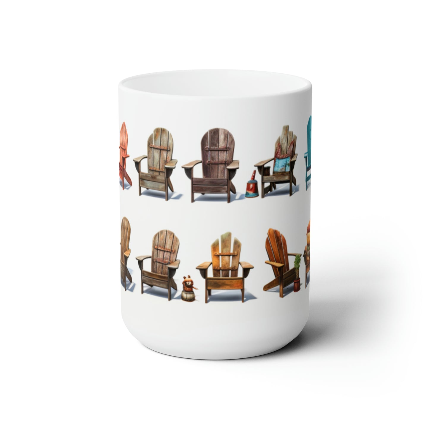 Like A Mug Adirondack Chairs 5 Ceramic Mug 15oz