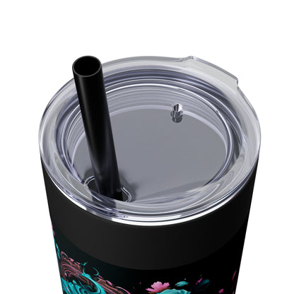 Halloween B Skinny Tumbler with Straw, 20oz