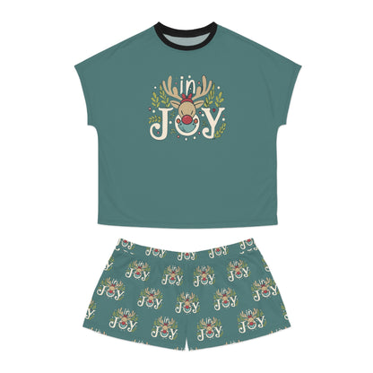 In Joy C Reindeer Women's Short Pajama Set