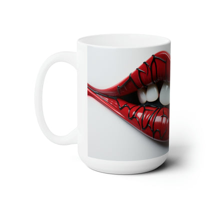 Like A Mug Lips 5 Ceramic Mug 15oz