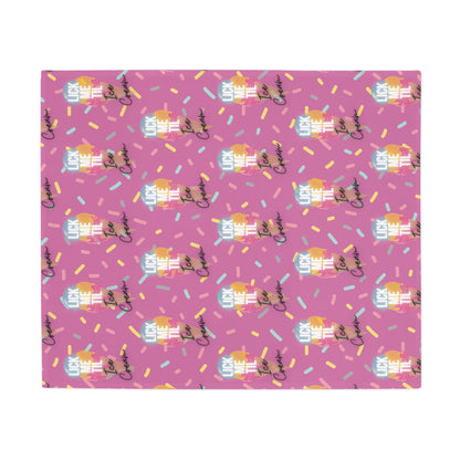 Ice Cream B Plush Fleece Blanket