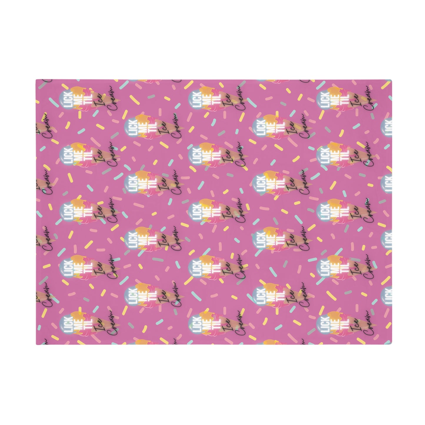 Ice Cream B Plush Fleece Blanket