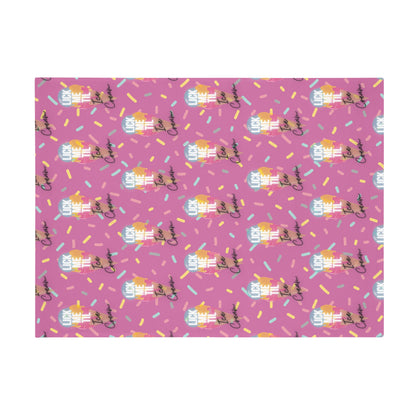 Ice Cream B Plush Fleece Blanket