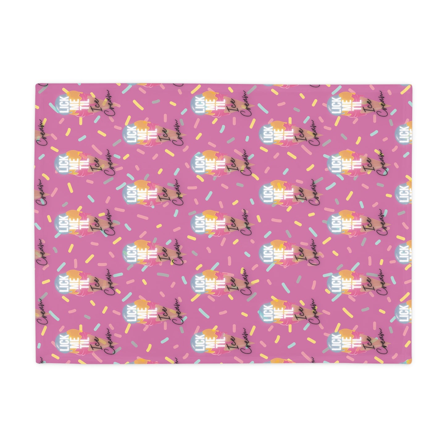 Ice Cream B Plush Fleece Blanket