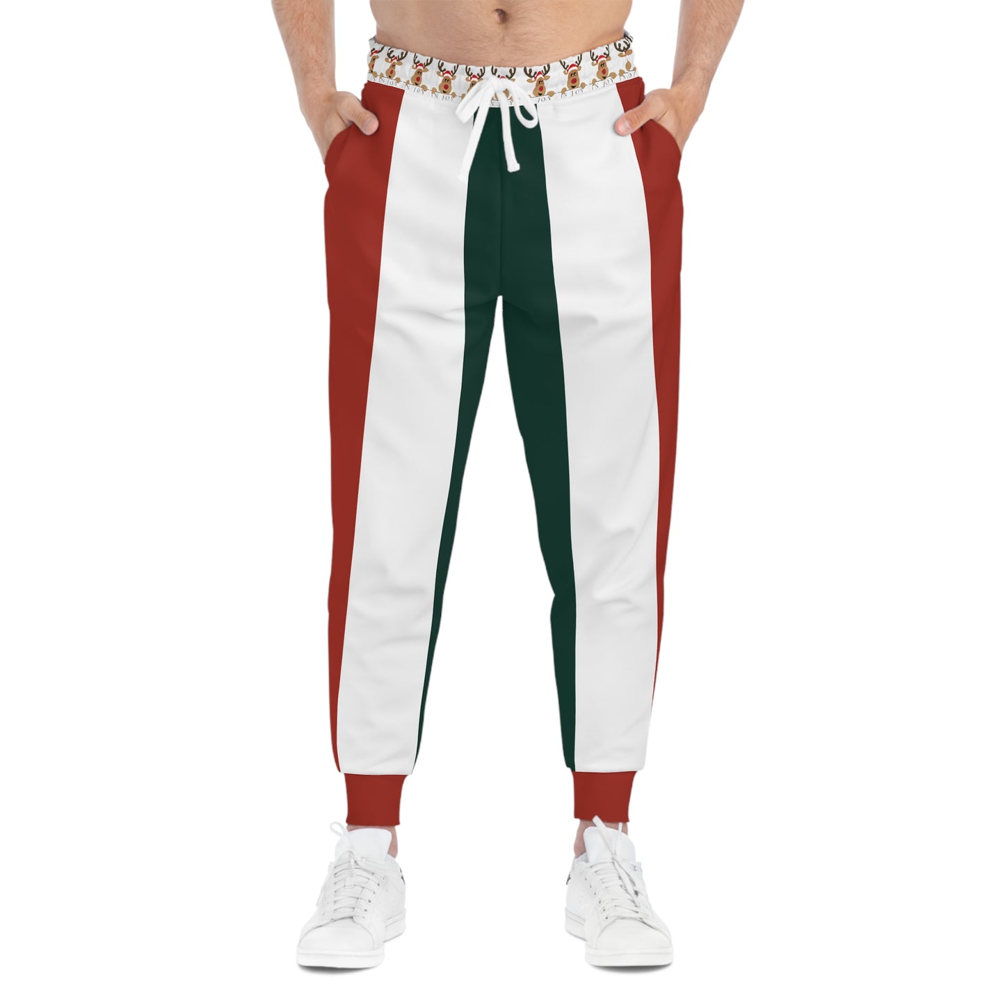 In Joy Chase Reindeer Athletic Joggers (AOP)