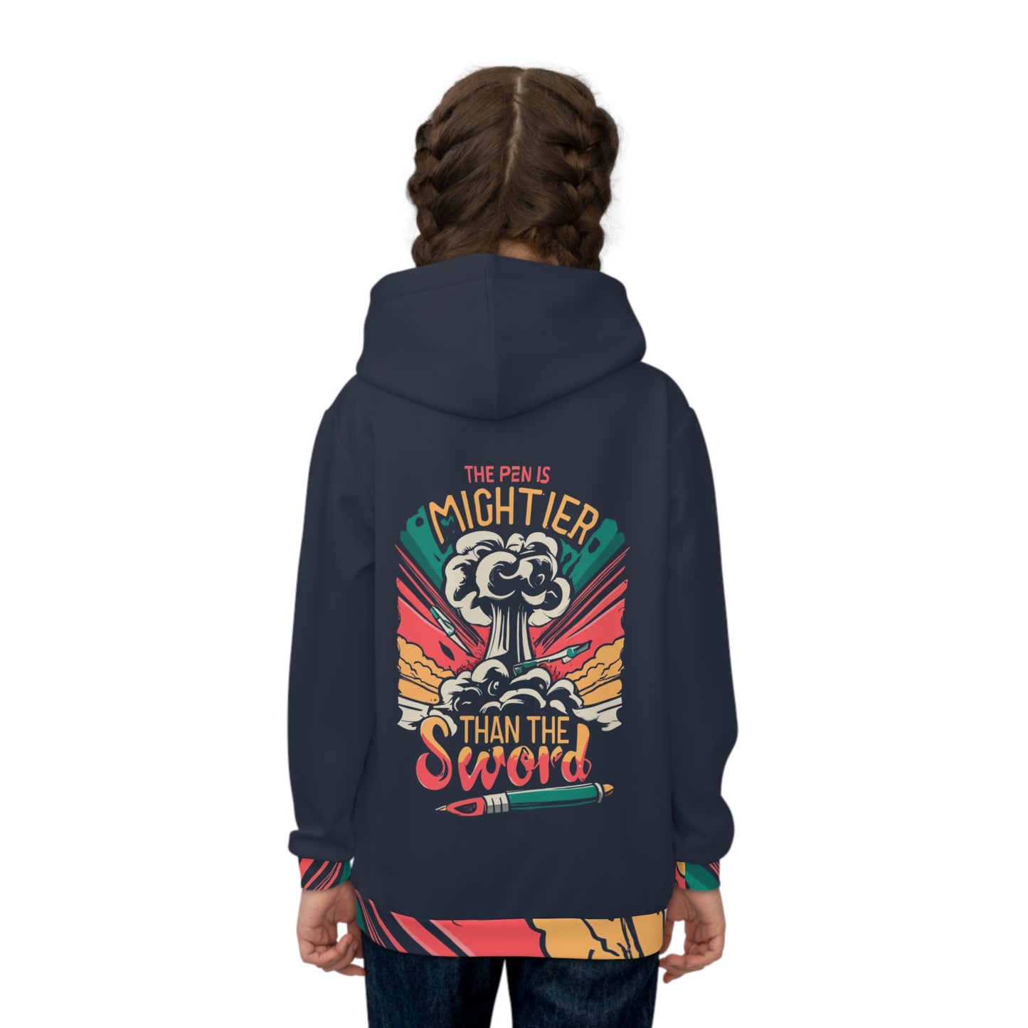 Mightier than the Sword A Children's Hoodie (AOP)